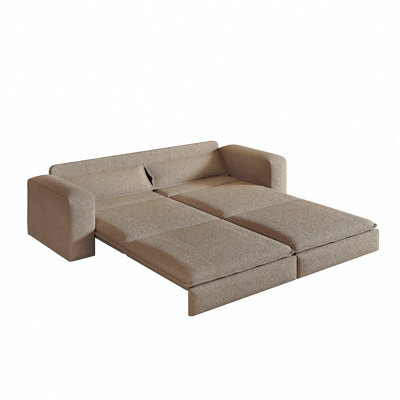 Canapé-lit 93 po pour très grand lit, canapé-lit escamotable, canapé-lit convertible 3 en 1, méridienne, canapé-lit 3 places avec 2 coussins lombaires pour le salon, bureau