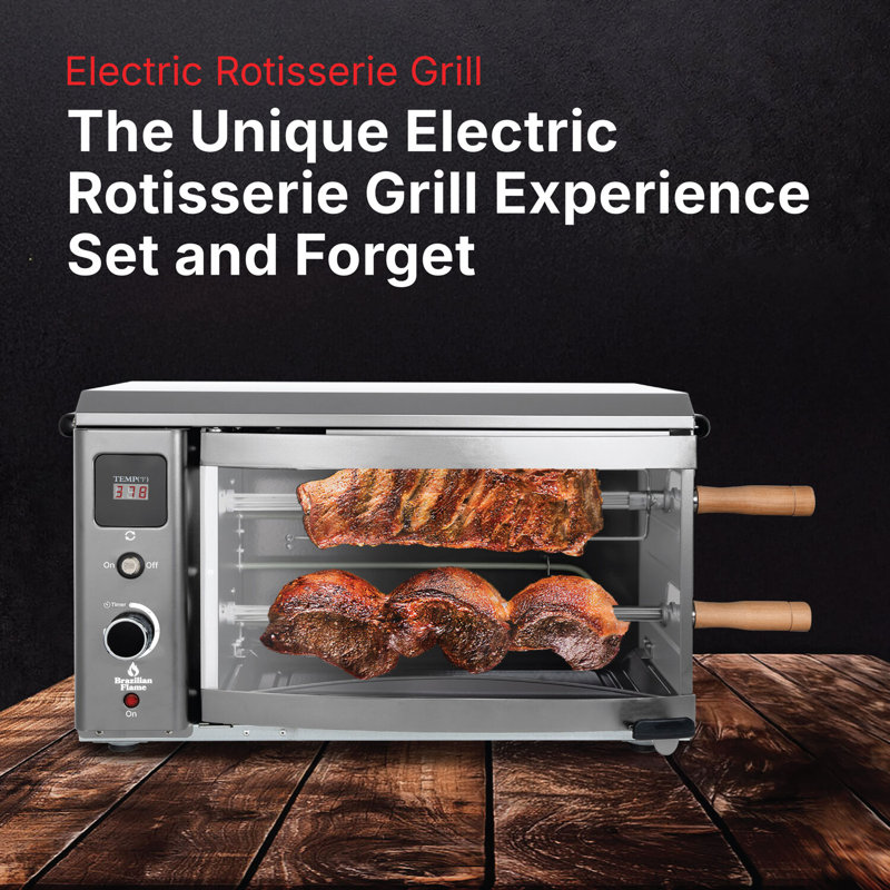 21" W x 12.4" D Indoor/Outdoor Use Single Burner Freestanding Electric Grill, Silver