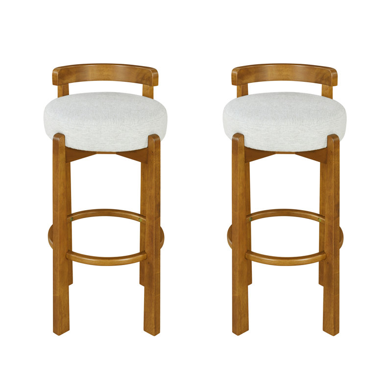 Ensemble de 2 tabourets de bar Elise, Ivory