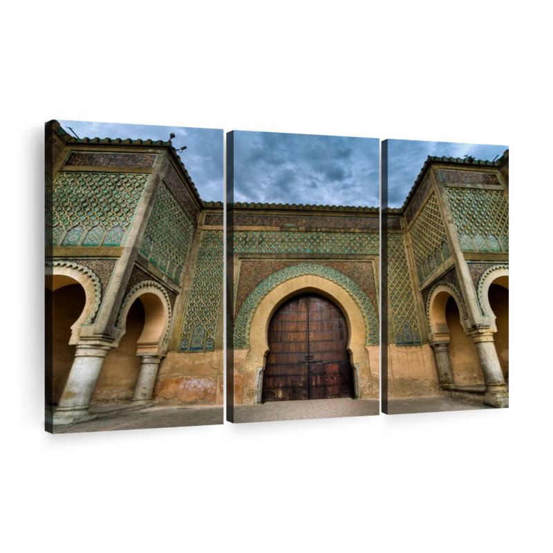 Architecture «Bab Mansour» sur, H 32 po x l 50 po x P 1,25 po