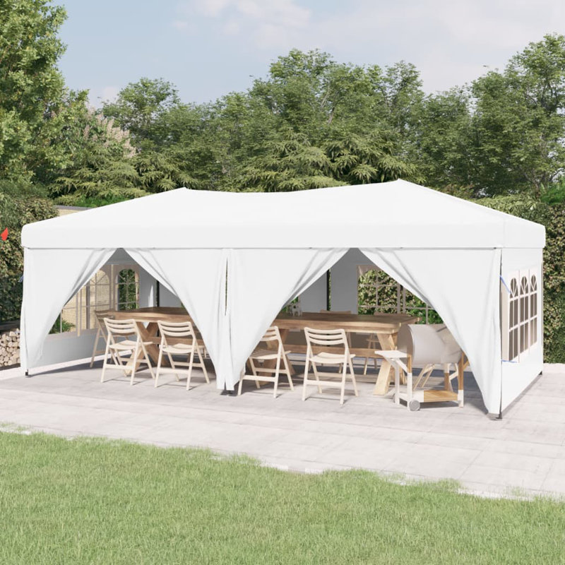 6m x 3m Steel Canopy, White