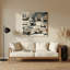 Art mural en métal beige-1650925373