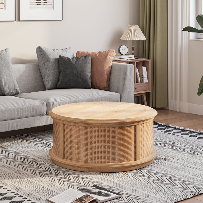 Table basse Britnie, Bois naturel