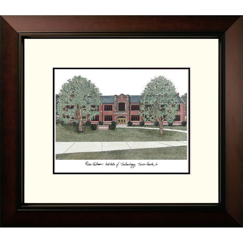 Cadre photo de lithographie à alumnus héritée ncaa rose hulman