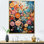 Fleurs du Japon kimono kaléidoscope sur toile