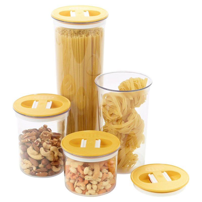 Plastic Canister - Set of 4, Yellow