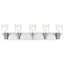 Luminaire de salle de bain au-dessus d'un miroir avec abat-jour en verre transparent, luminaire mural noir à 5 lumières pour le couloir de la cuisine de la chambre à coucher, base E26.-322562949