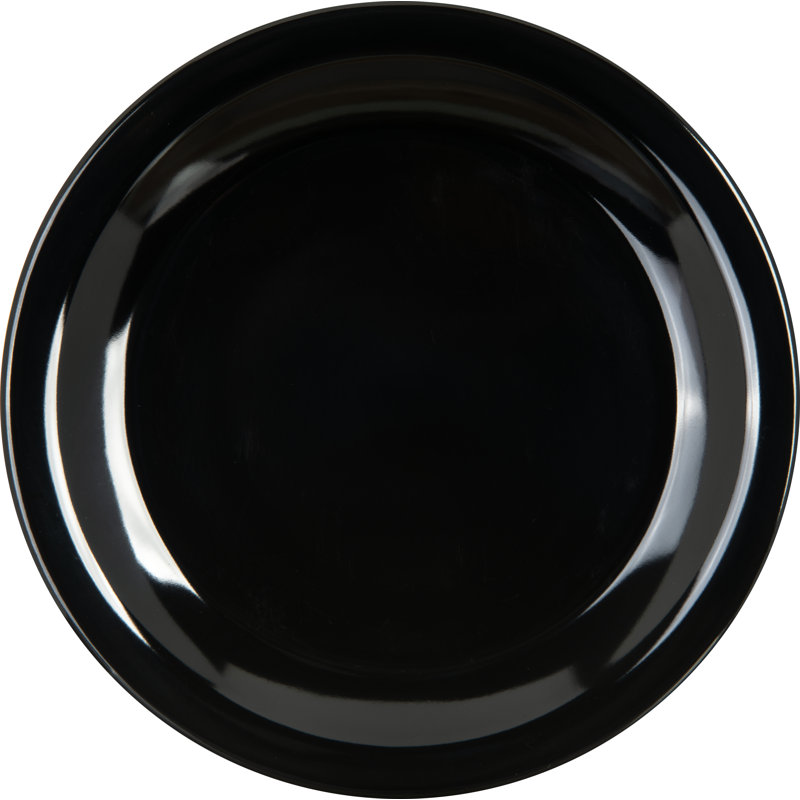 Assiette hors-d’œuvres 6,44 po mélamine Kingline™, Noir