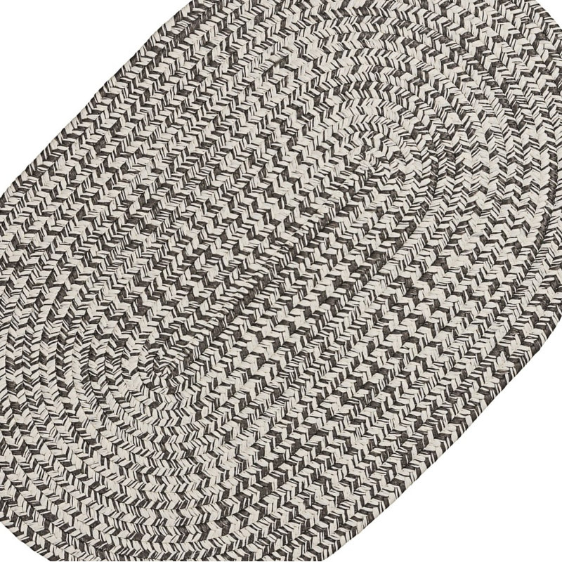 Tapis d'entrée / extérieur Traver Tweed, Gris foncé / blanc cassé, L 45 po x L 70 po