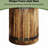 Round Farmhouse Dining Table with Fence Pedestal Base (39.37", Seats 4)