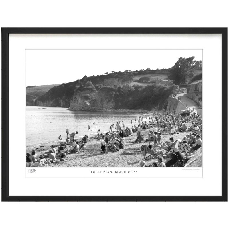 Porthpean, Beach C1955 - Single Picture Frame Print, 28cm H x 36cm W x 2.3cm D