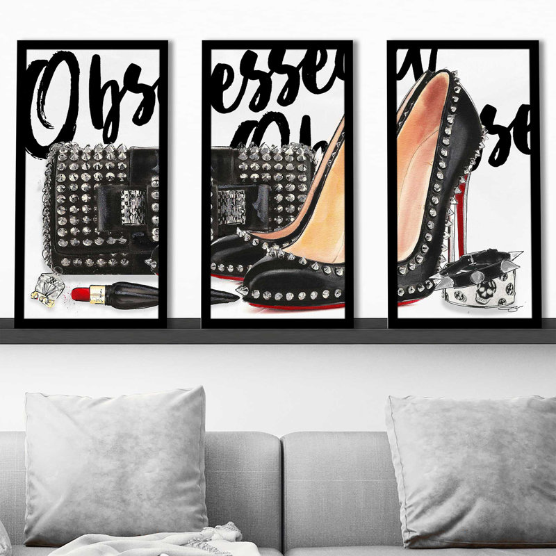 " Obsessed " by Jodi 3 - Pieces, 40.5" H x 25.5" W x 1" D