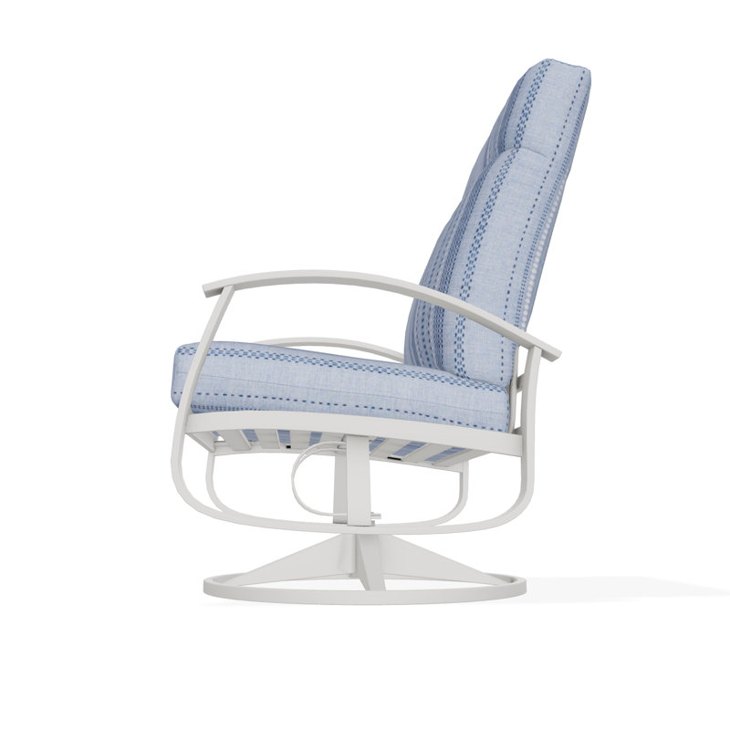 Belle Isle Outdoor Lounge Chair, Snow, Hither Pewter