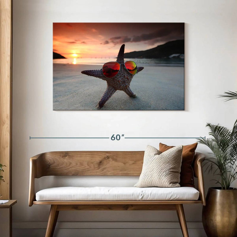 Étoile de mer fraîche, H 30 po x l 45 po