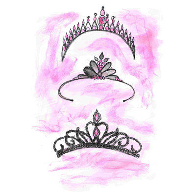 Couronnes de princesse roses
