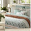 Ensemble de literie en coton luxueux 9 pièces, turquoise, confort campagnard chic