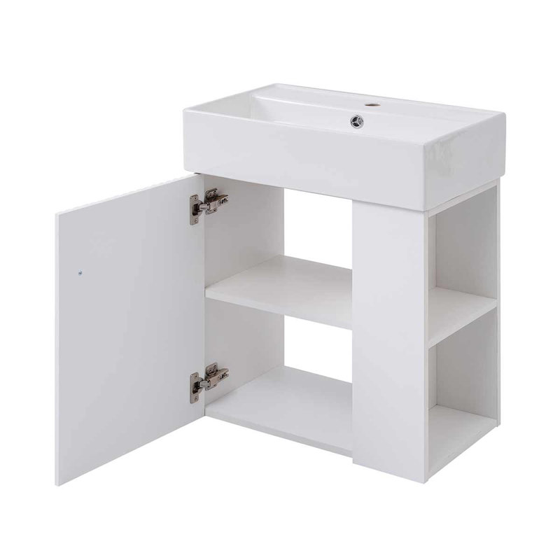 Adrea 21.6 " W Single Vanity Bathroom Vanity With Ceramic Top