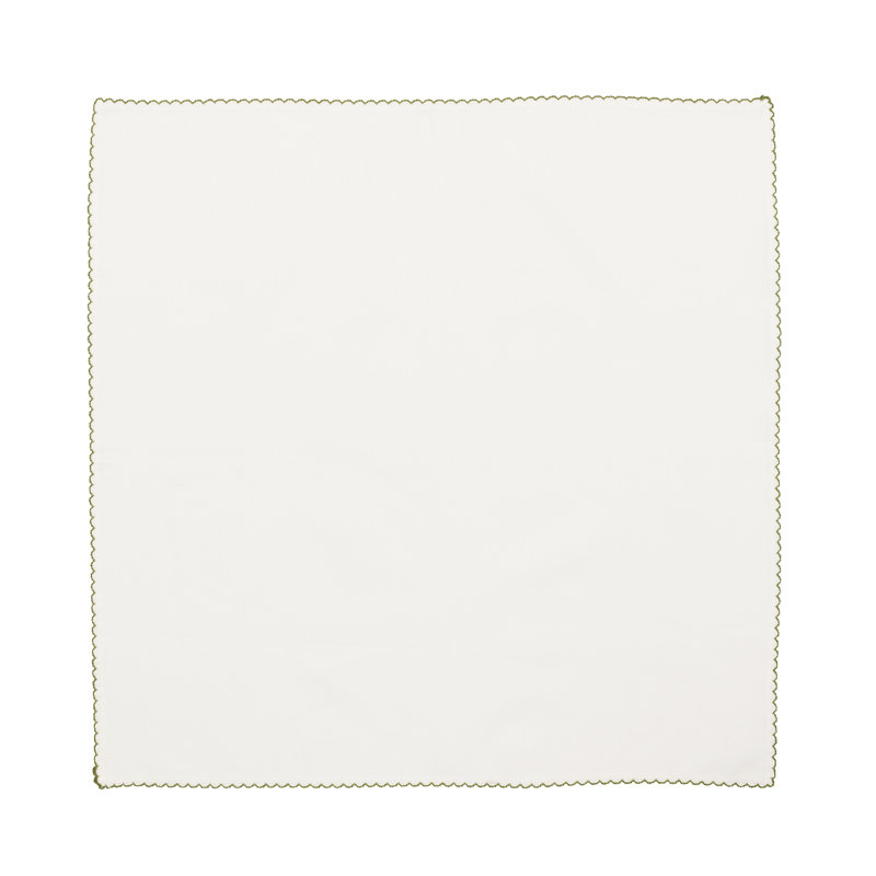 Casbah Napkin, White/Green