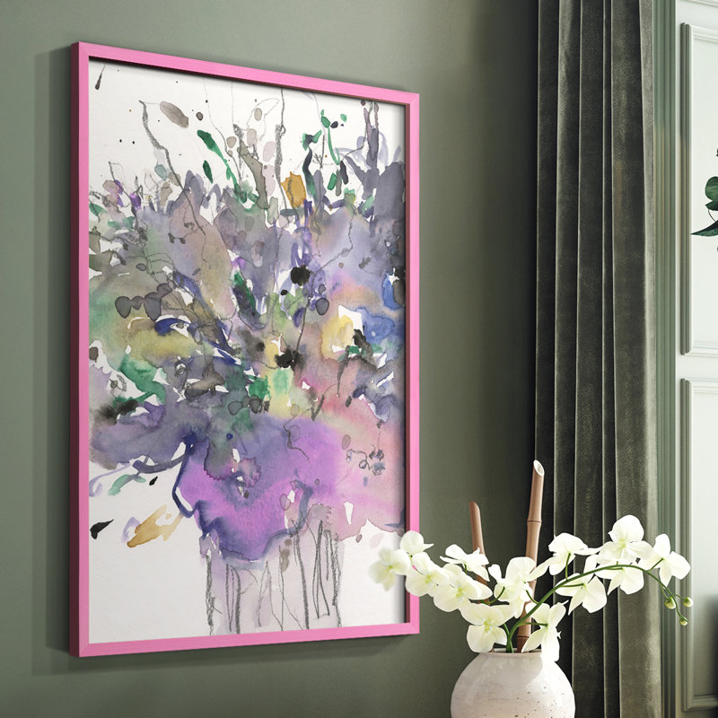 Tout ce qui brille II, reproduction encadrée - bois massif, Rose, H 10 po x l 8 po