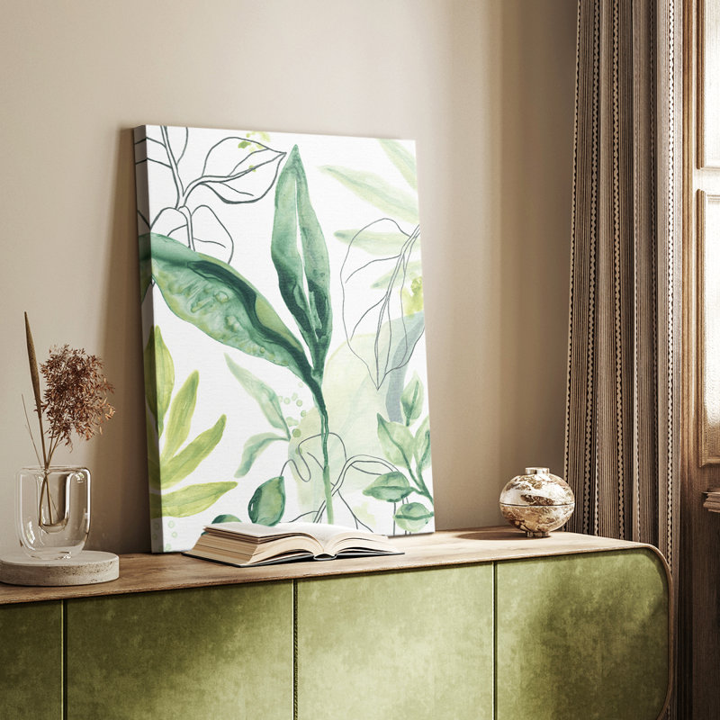 Chœur de palmiers tropicaux IV - galerie Cavas sur mesure, H 27 po x l 18 po
