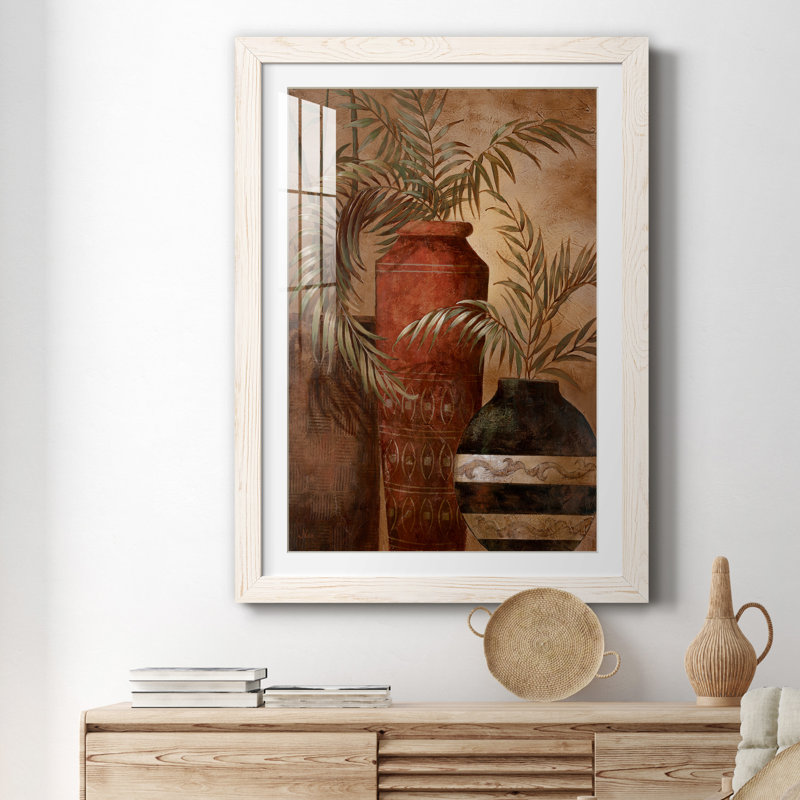 Exotic Holiday I - peinture encadrée, Cadre blanc, H 44 po x l 31 po x P 1 po