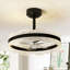Ventilateur de plafond semi-encastré à DEL à intensité variable de 19,7 po avec télécommande Gurrola