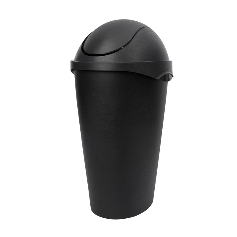 Poubelle à couvercle pivotant 12 gallons Calhoon, Noir