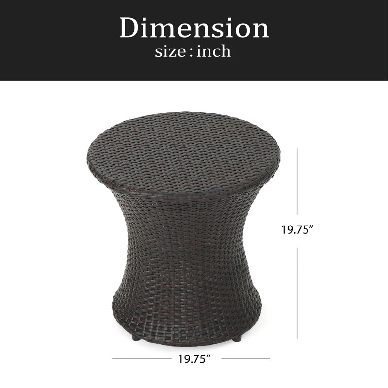 Table de sablier 19 po (sans plateau en verre), table de bout