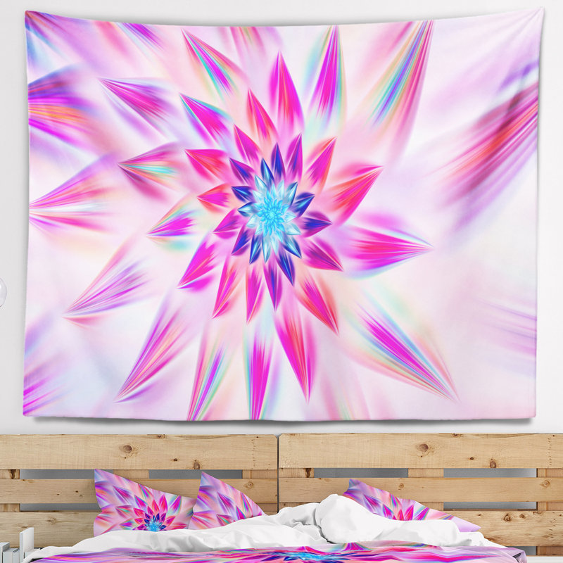 Tapisserie florale florale rose, H 78 po x l 92 po