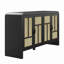 Buffet boho en rotin avec tablettes réglables