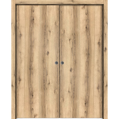 Planum Solid + Manufactured Wood Paneled without Installation Hardware Kit Sliding Closet Doors