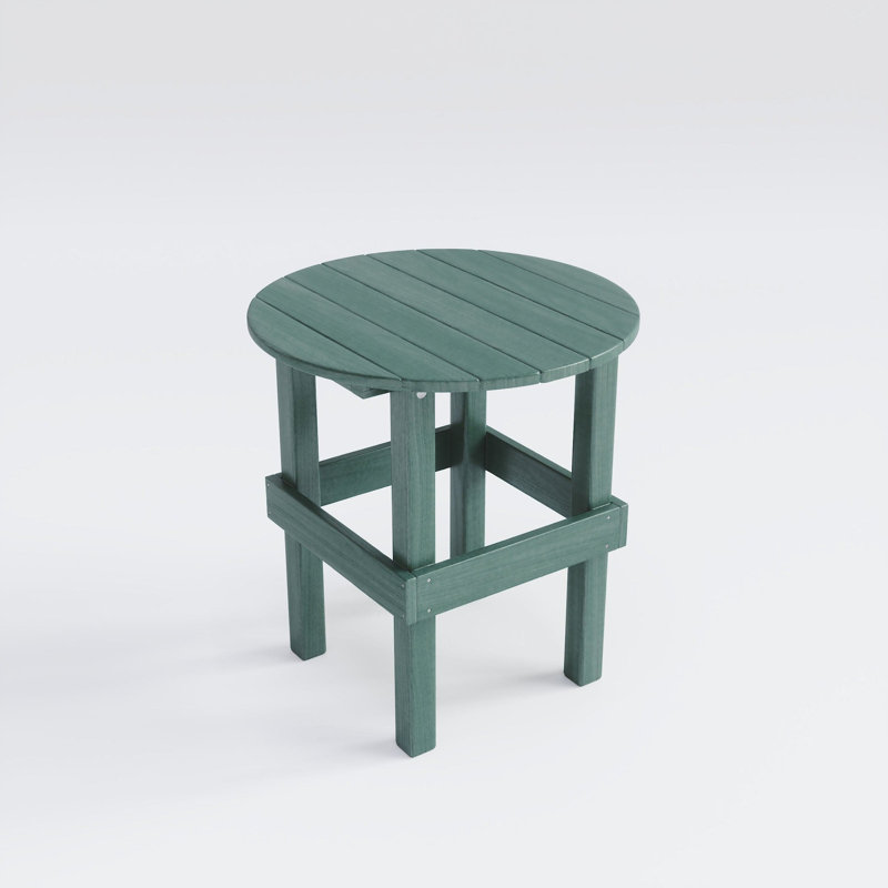  Composite Round Outdoor Table, Turf-Green, Turf Green