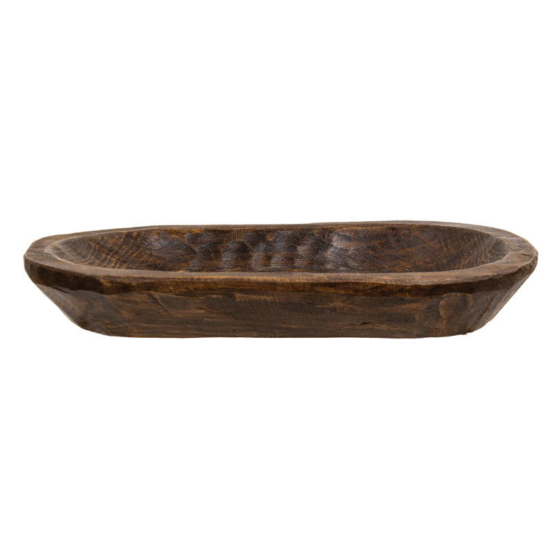Bol à pâte en bois Media, Brun, H 2 po x l 13,75 po x P 8,25 po
