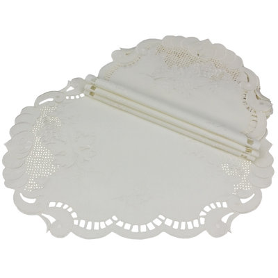 Weekes Polyester Embroidered Oval Placemat