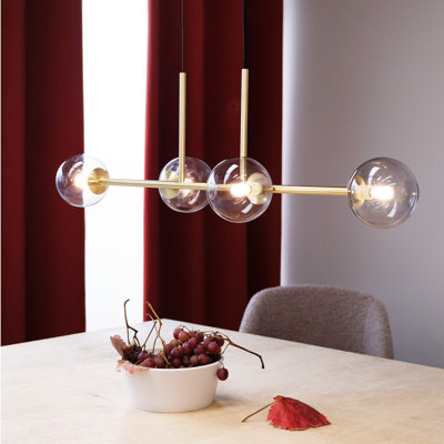 4 - Light Brown/Clear Sphere Pendant