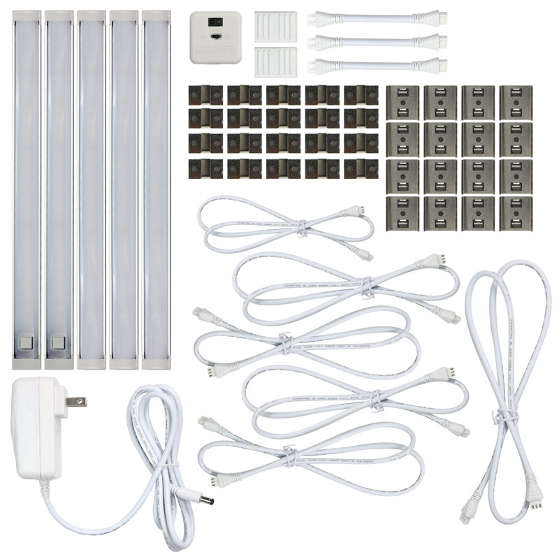 9-Inch Warm White LED Under Cabinet Light Bar Kit with Motion Sensor