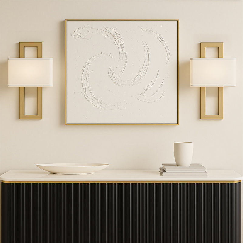 Applique murale encastrée 2 lumières Donut, Laiton moderne