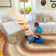  Braided Reversible Rug Washable Indoor/Outdoor Red/Gold Rug