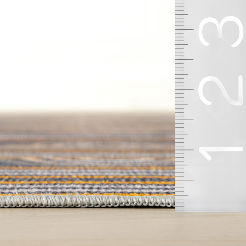 Button Machine Washable Rug, Rectangle 7'6" x 9'6"