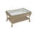 Ophélie Glass Table Top and Wicker 4 - Person Patio Conversation Set with Cushions