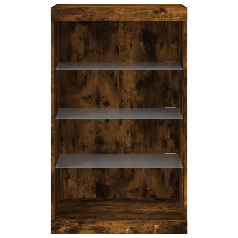 Basabi 100 cm H x 60.5 cm W Standard Bookcase, Smoked Oak
