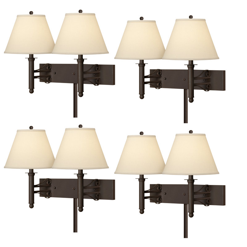 Steel Plug-in Armed Sconce