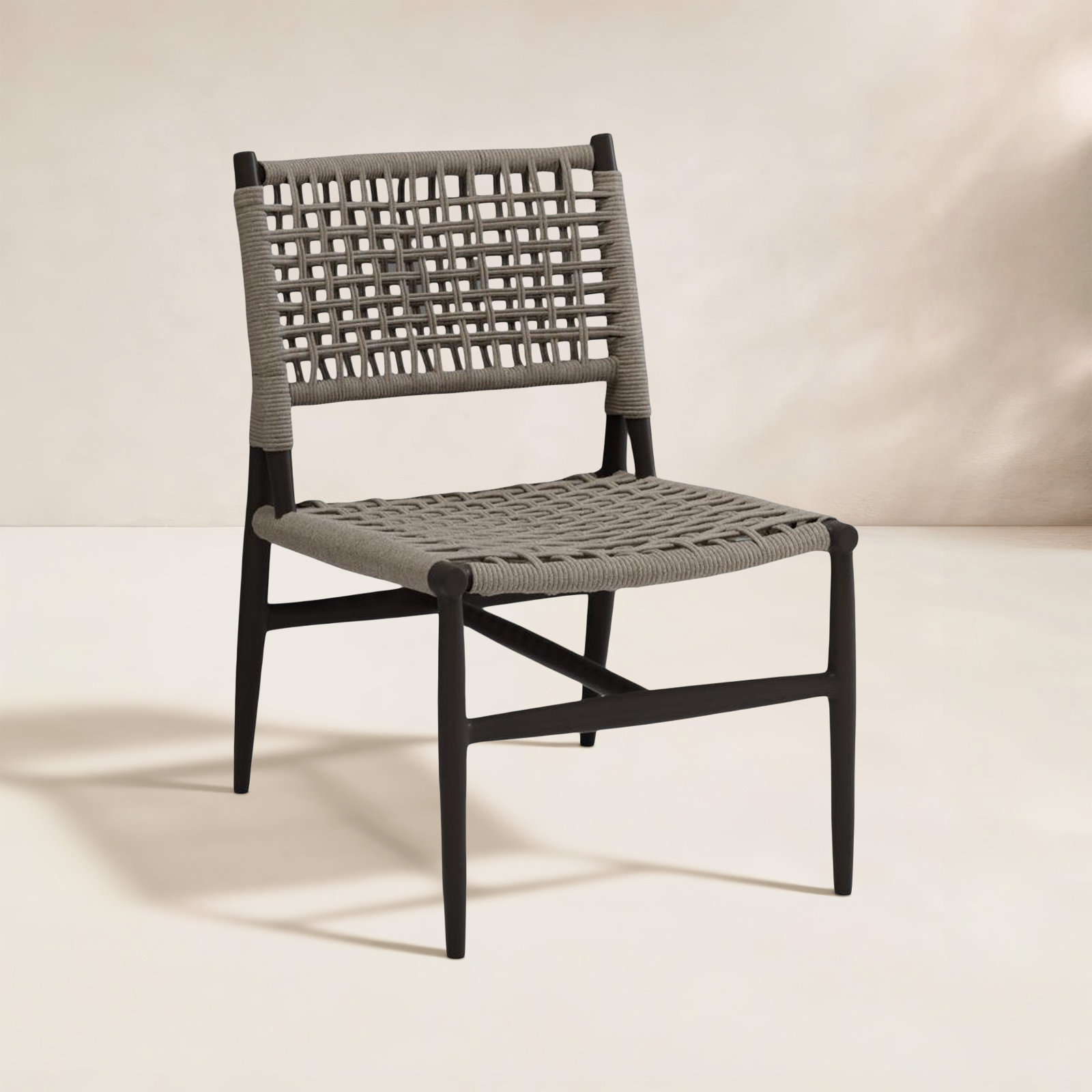 Grigio Premium All-Weather Wicker Outdoor Dining Side Chair