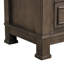 Table de chevet avec USB, noyer foncé