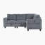 Canapé modulaire moderne et contemporain de 89 po 4 pièces Skrzypek - Canapé modulaire en velours côtelé, port USB fonctionnel et pochettes de rangement, rangement caché intégré sous le siège-1607066770