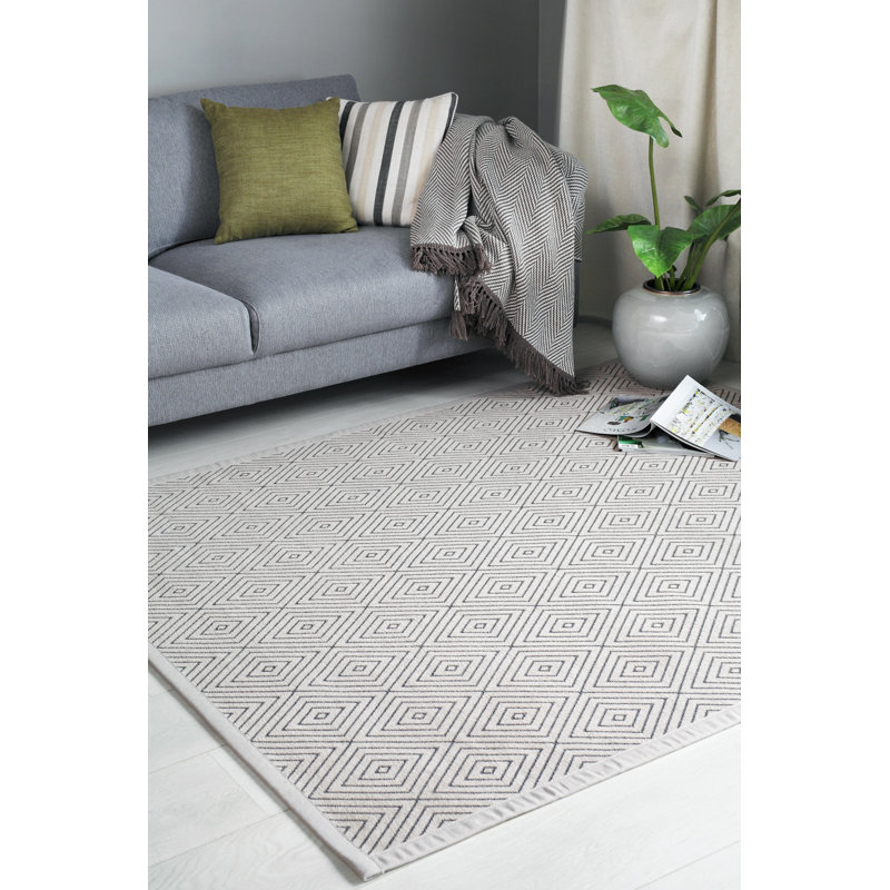 Lyric Geometric Hand Woven Area Rug, Rectangle 140 x 200cm