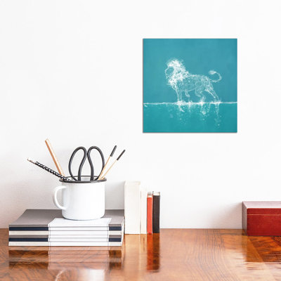 Water Lion by Paula Belle Flores - Wrapped Canvas Print