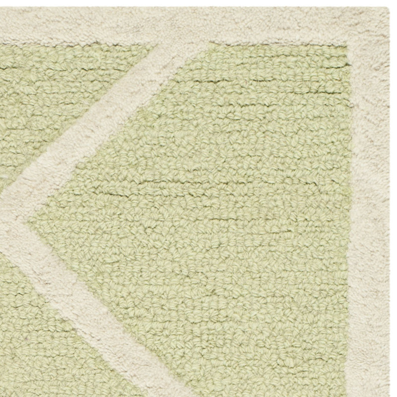 Sanyla Hand Tufted Wool Geometric Rug, Rectangle 6' x 9'