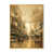Toile avec cadre flottant or