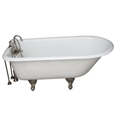 60 " L x 30 " W Freestanding and Mounting / Installation Required Soaking Cast Iron Bathtub